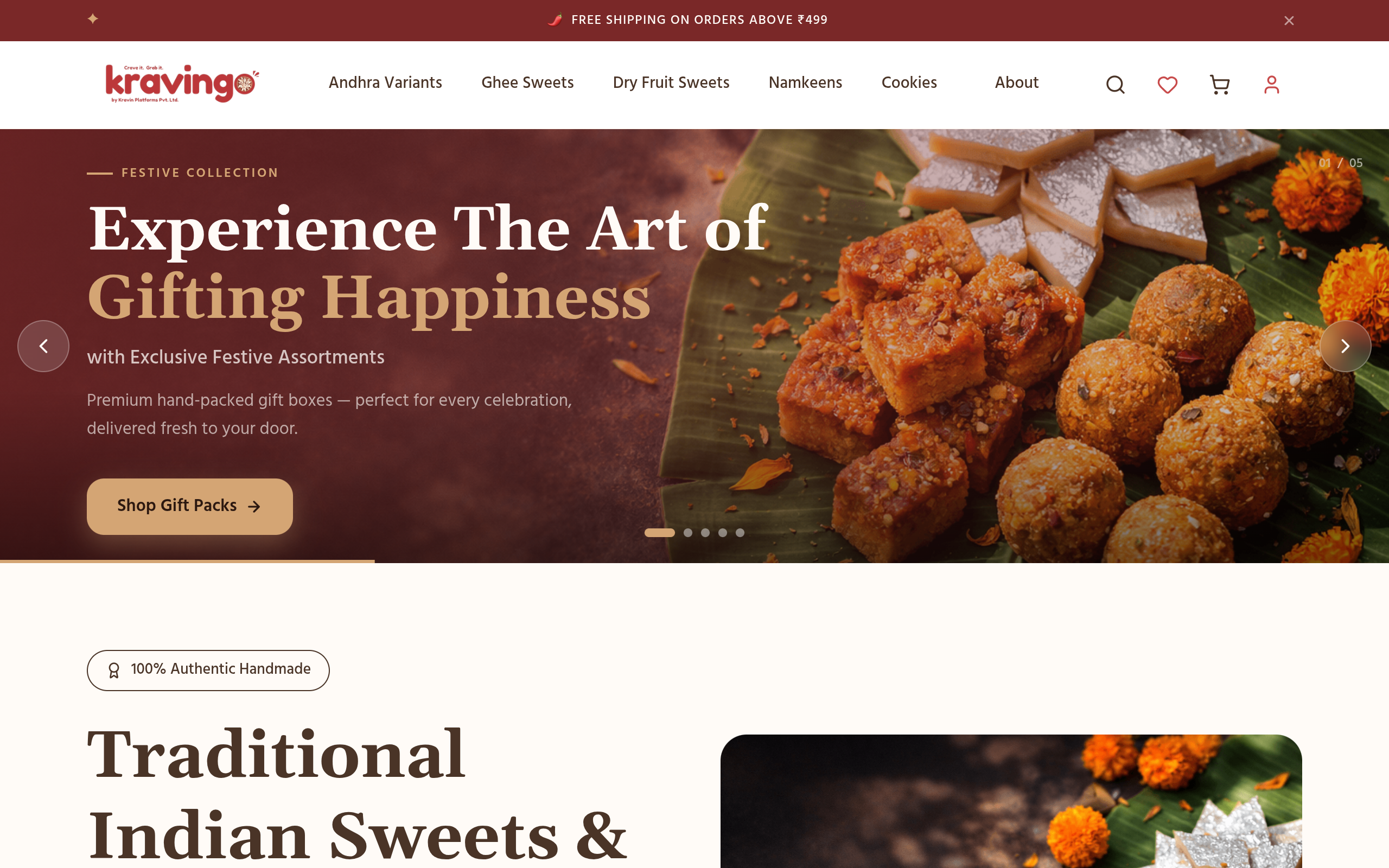 Kravingo website by vcreate