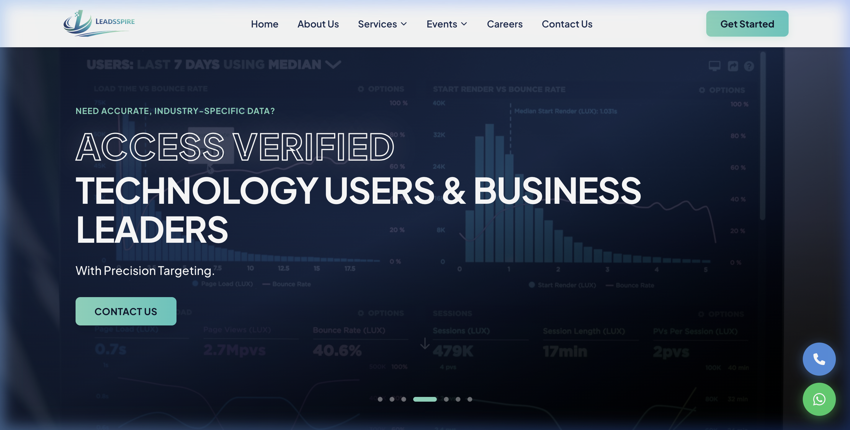 LeadsSpire website by vcreate