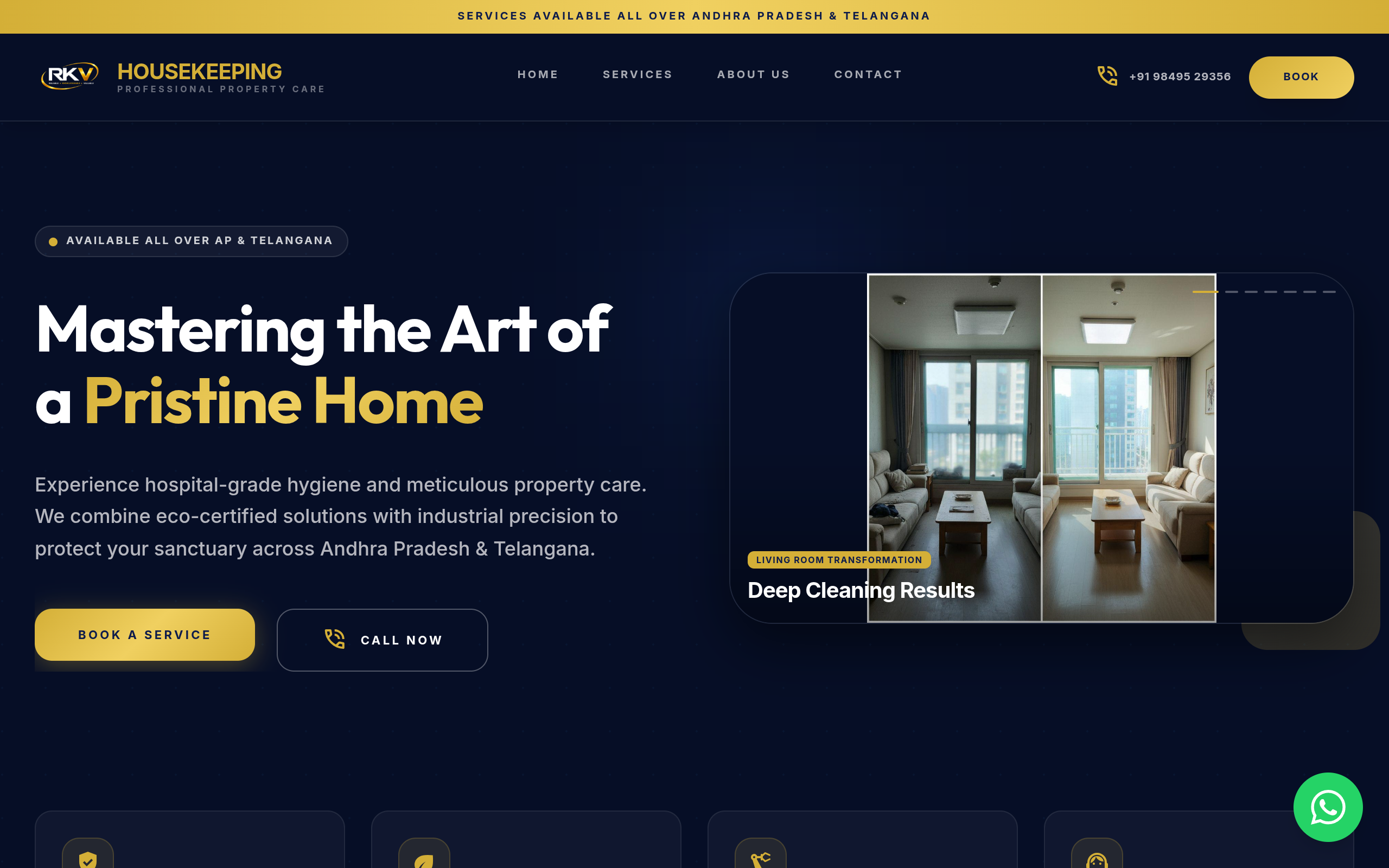 RKV Housekeeping website by vcreate