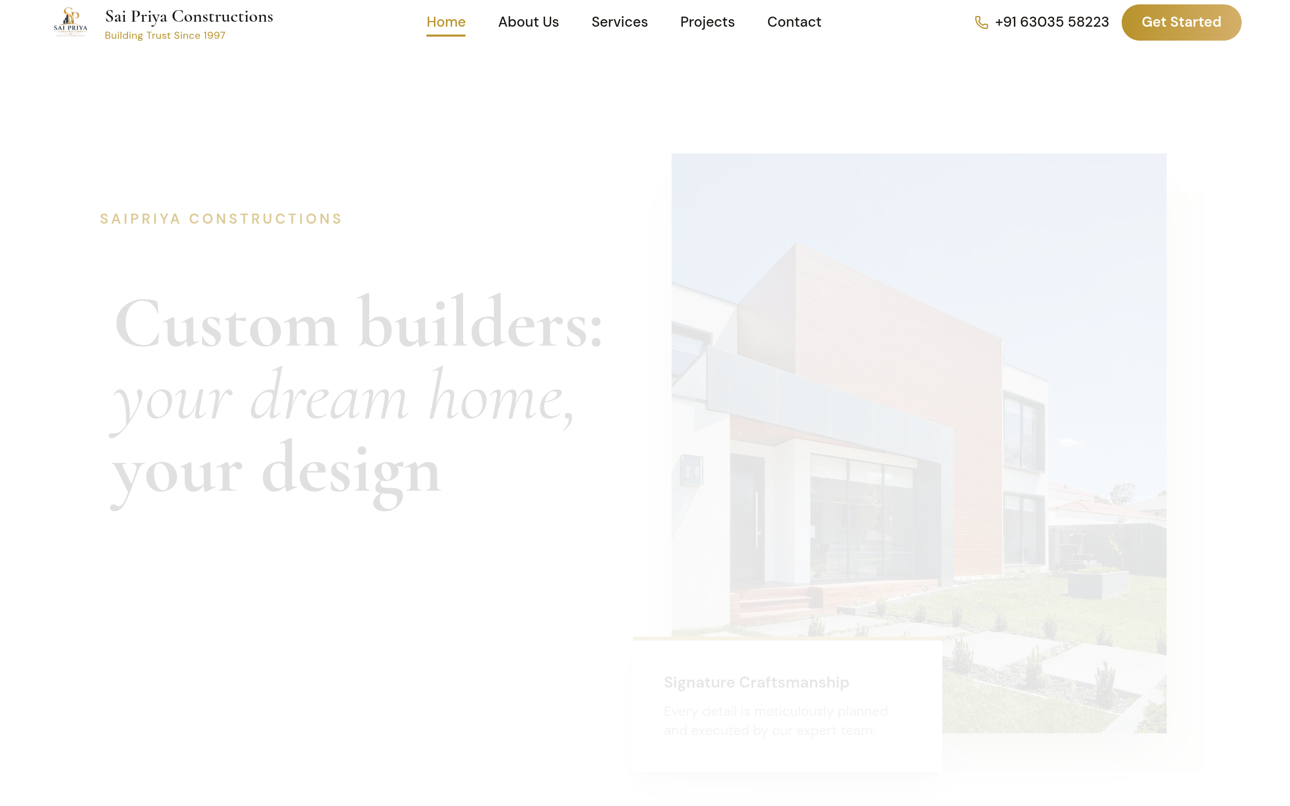 Saipriya Constructions website by vcreate