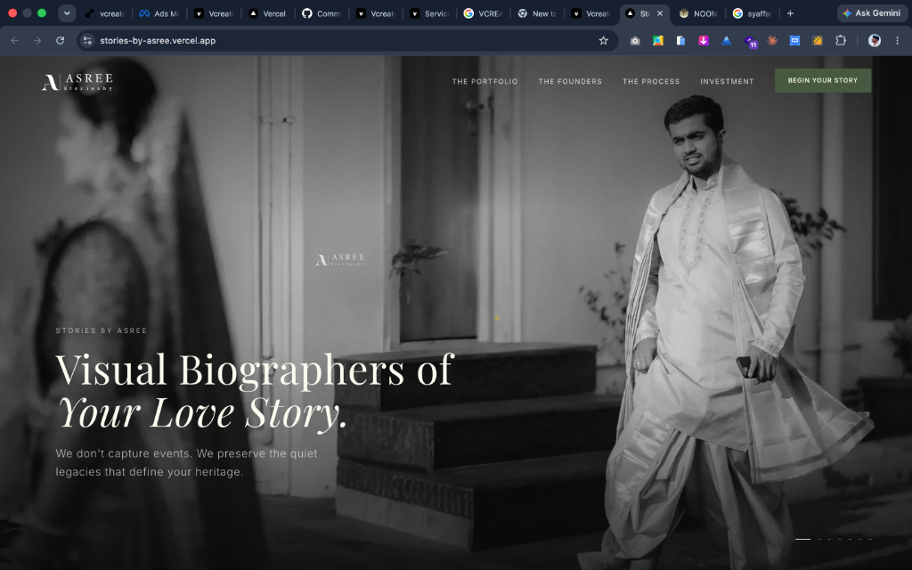 Stories by Asree website by vcreate