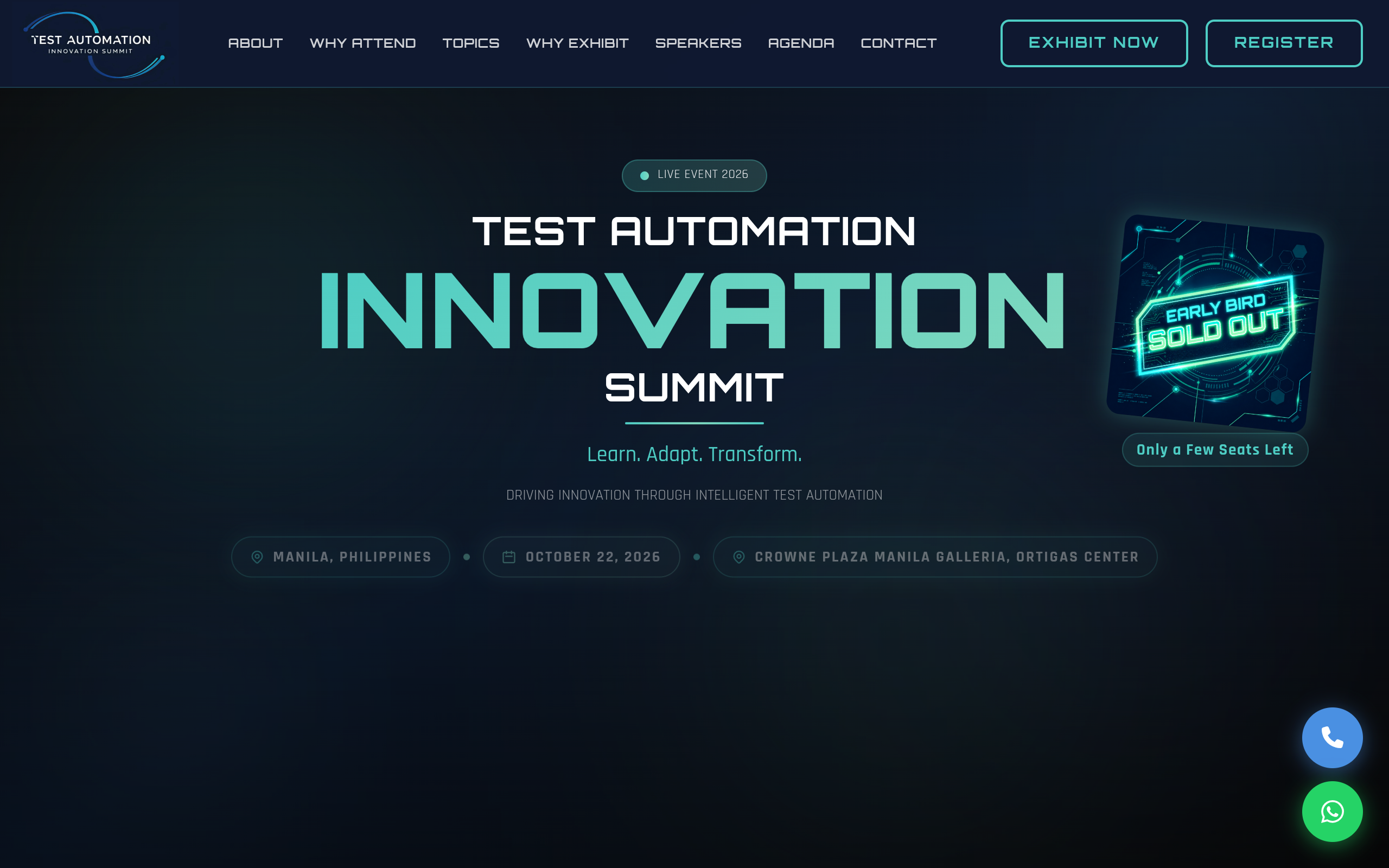 Test Automation Summit website by vcreate