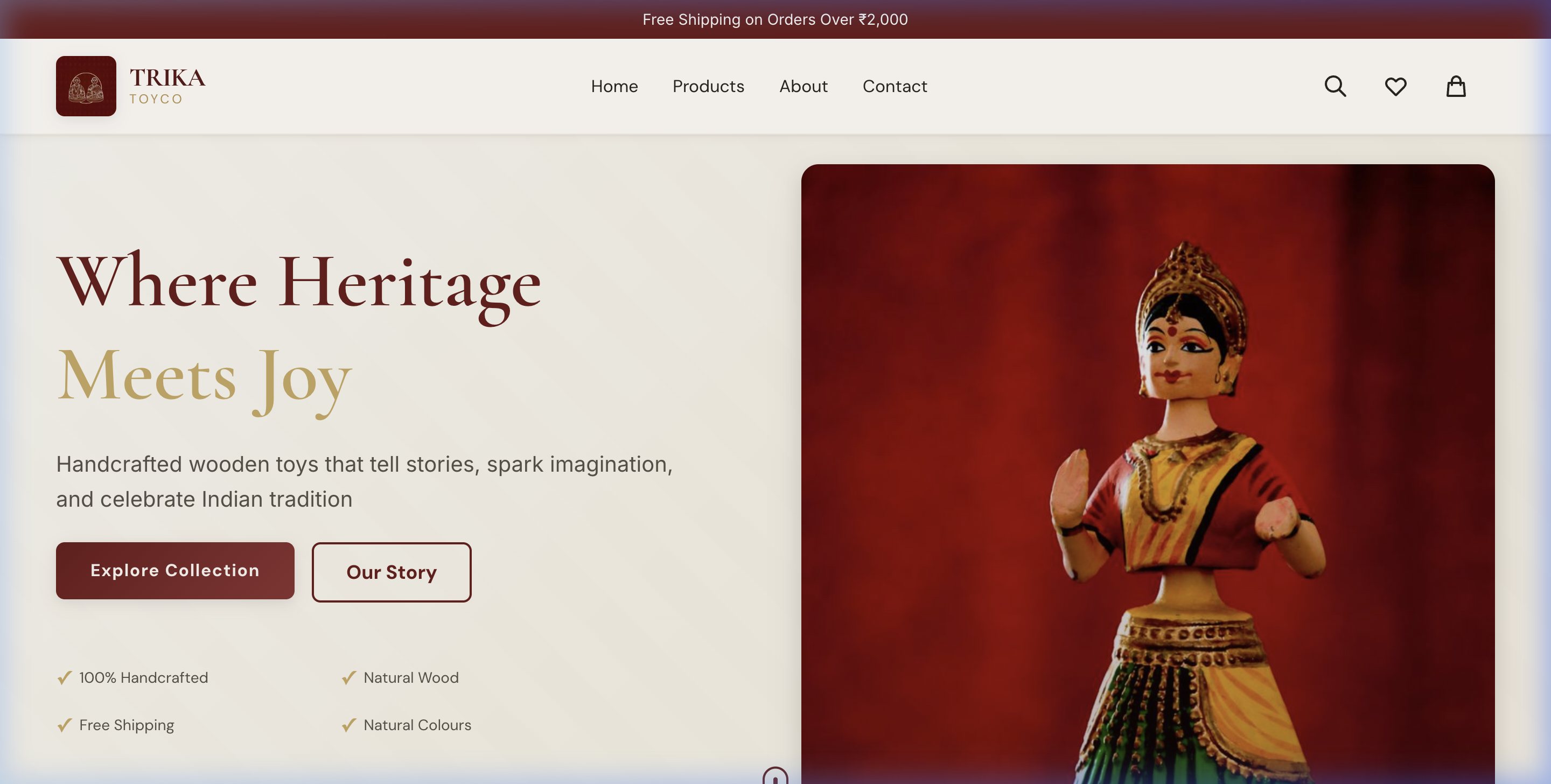 Trika Toy Co website by vcreate